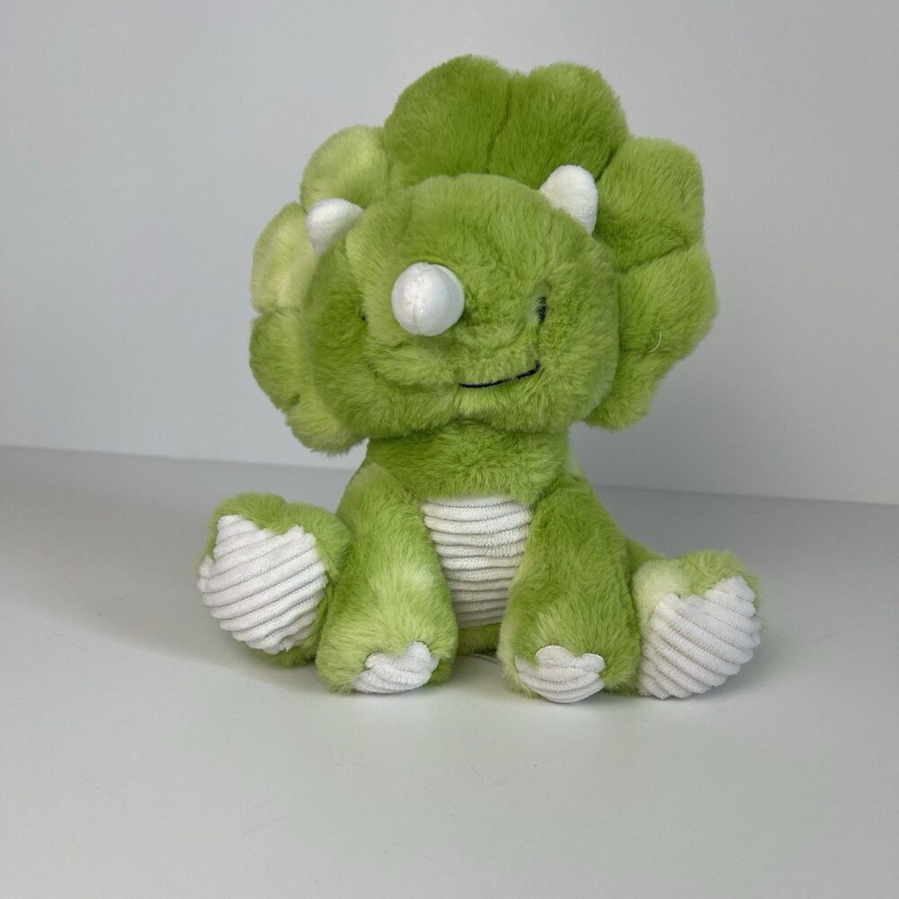 Geoffrey's Toy Box Dinosaur Plush Stuffed Animal Green 2023 Styracosaurus 10"